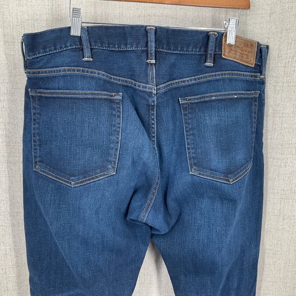 Polo Ralph Lauren Jeans Mens 38x29 Blue Cotton Straight Leg‎ Authentic Dungarees